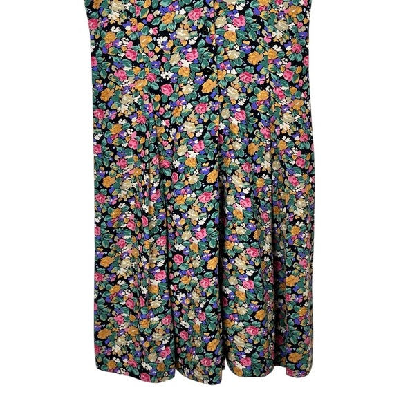 Vintage 80s E.D. Michaels Floral Rayon Cottagecore Romper Size 7/8 Made in USA - Picture 4 of 10